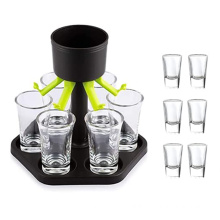 wholesale bar accessories wine beer drinking tools liquor rack 6 shot glass dispenser and holder